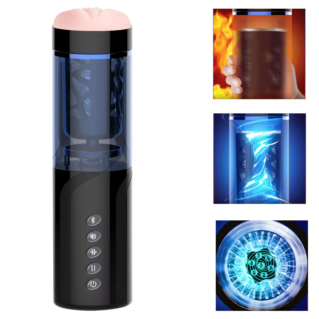 Electric Hands Free Male Masturbator Automatic Flesh Cup Stroker Sex Toy For Men