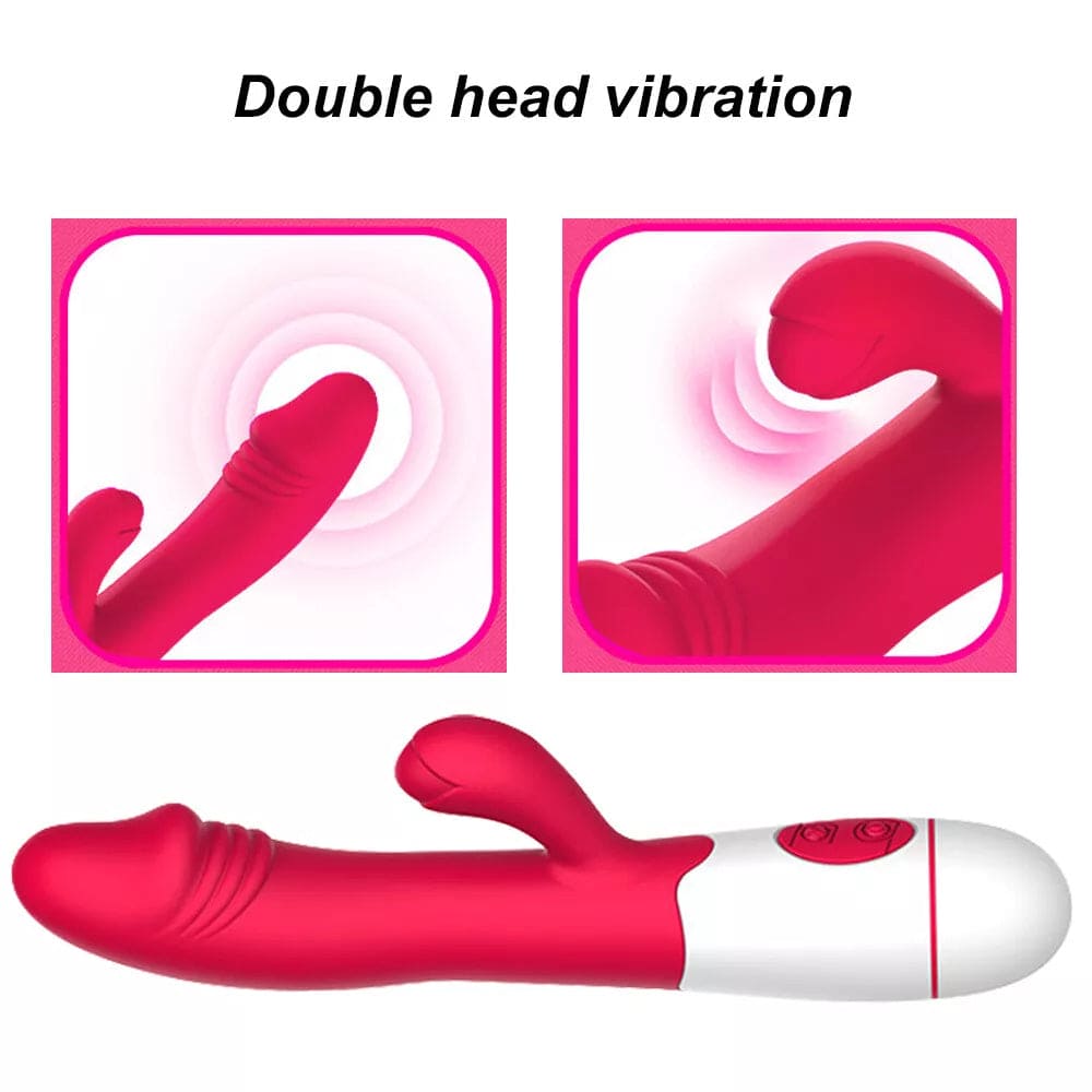 Rabbit Vibrator G-spot Dildo Vibe Waterproof Massager Sex Toy for Women Female