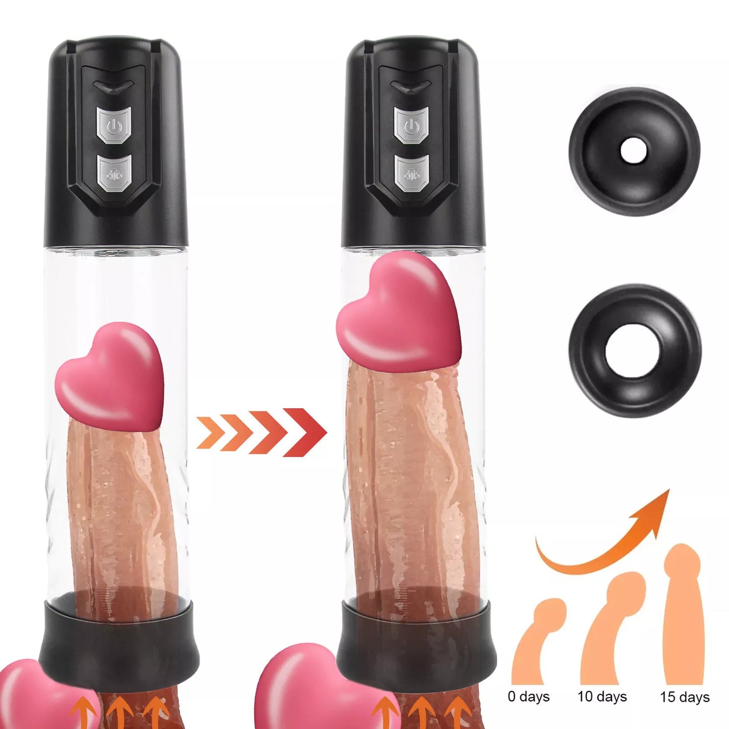 Updated Vacuum Electric Penis Pump Male Men Dick Enlarger ED Battery Operated