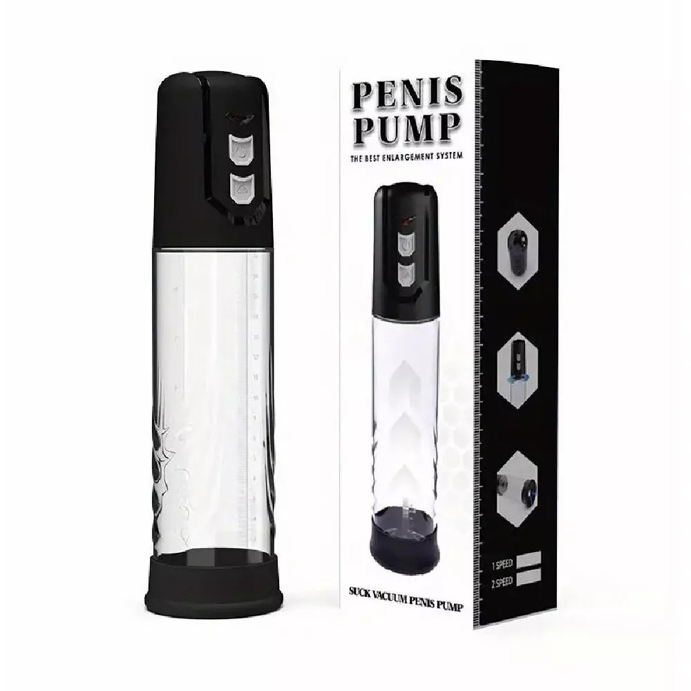 Updated Vacuum Electric Penis Pump Male Men Dick Enlarger ED Battery Operated