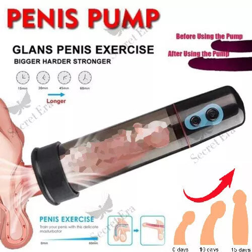 Updated Vacuum Electric Penis Pump Male Men Dick Enlarger ED Battery Operated