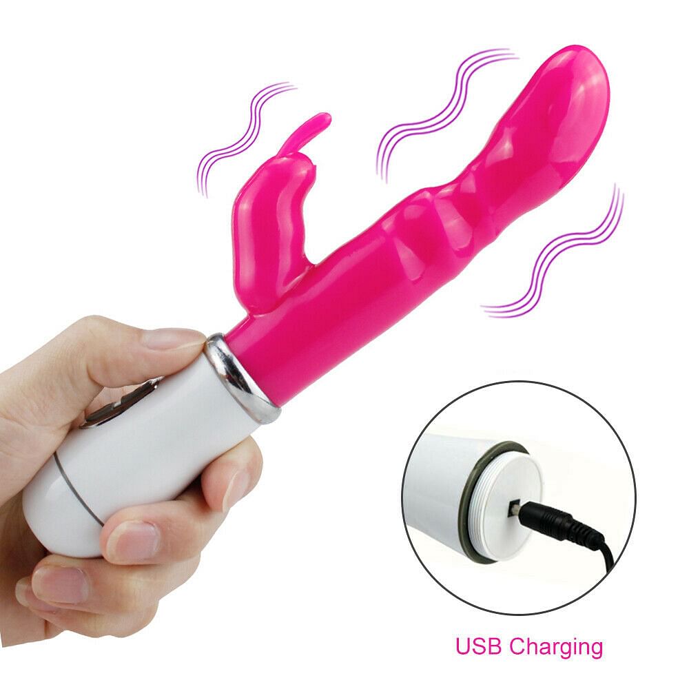 Vibrating G-spot Rabbit Vibrator Rechargeable Women Sex Toys Clitoral Stimulator - Yourlovelychoices