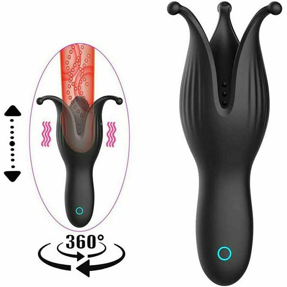 Vibrating Penis Head Massager Male Masturbator Cup Glans Vibrator Sex Toys Men - Yourlovelychoices