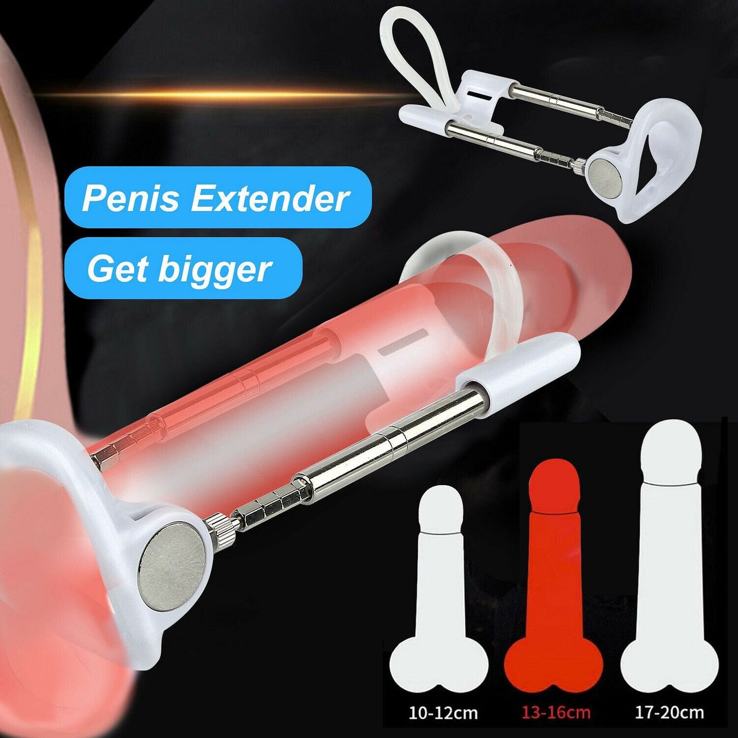 Male Penis Stretcher Penis Stretcher Extender Enlargement Enlarger GrowthDevice - Yourlovelychoices