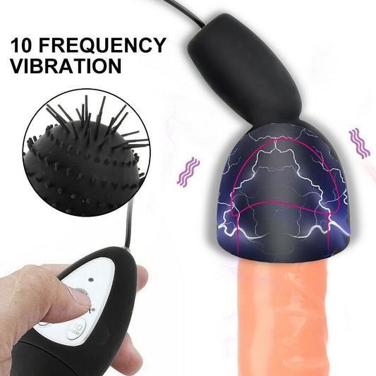 Powerful Vibrating Penis Cock Head Massager Male Masturbator Trainer Sex Toy - Yourlovelychoices