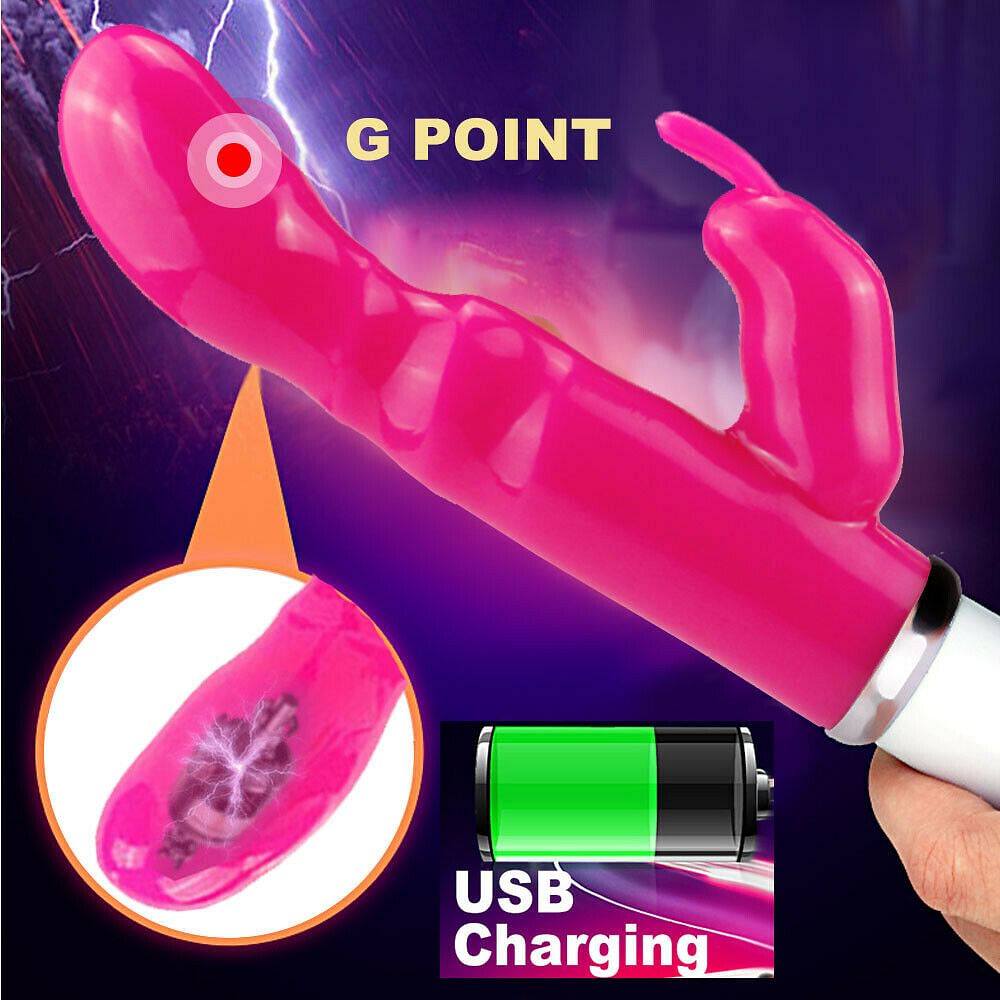 Vibrating G-spot Rabbit Vibrator Rechargeable Women Sex Toys Clitoral Stimulator - Yourlovelychoices