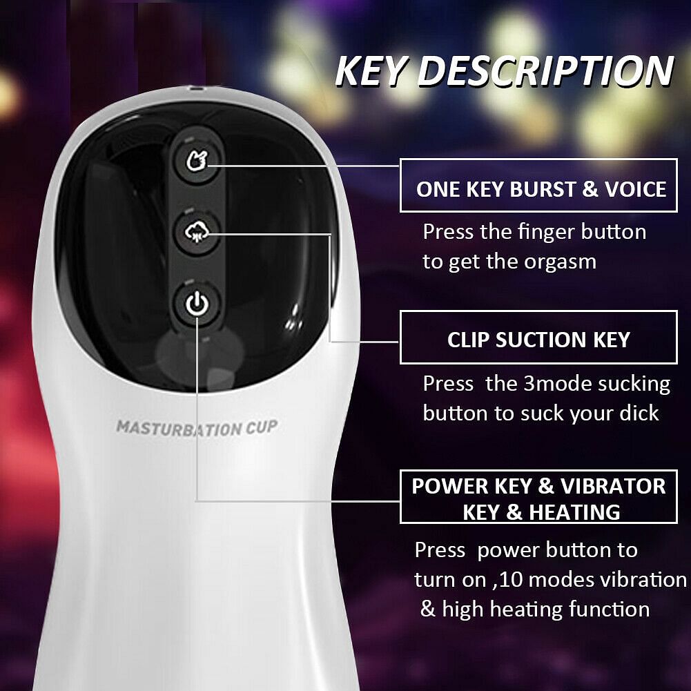 Automatic Male Masturbator Cup Sucking Clip Vibrating DelayTrainer Adult Sex Toy - Yourlovelychoices