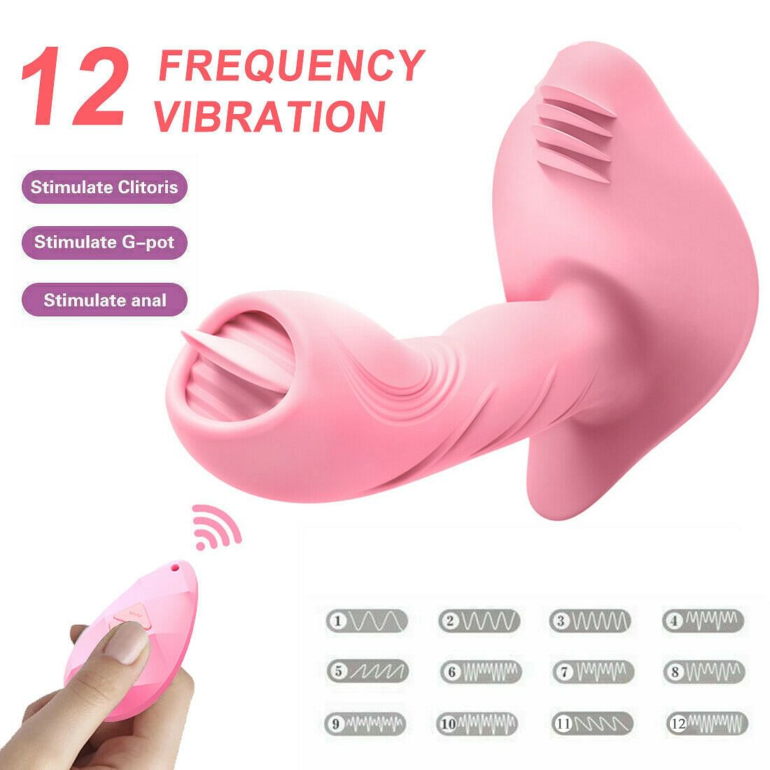 Wireless Remote Control Vibrator Tongue Vibrating Dildo Heating Female Sex Toys - Yourlovelychoices