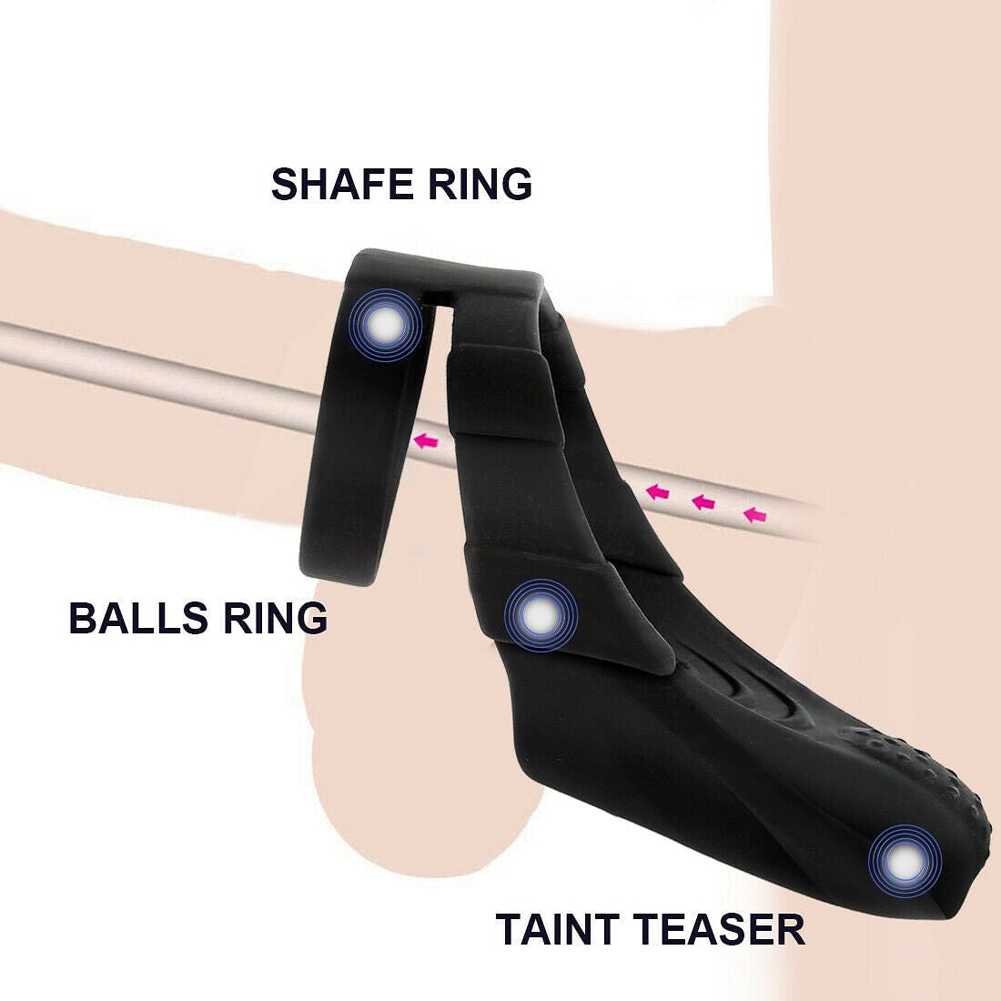 Strong Vibrating Penis Balls Ring Cock GLANS Trainer Male Masturbator Vibrator - Yourlovelychoices