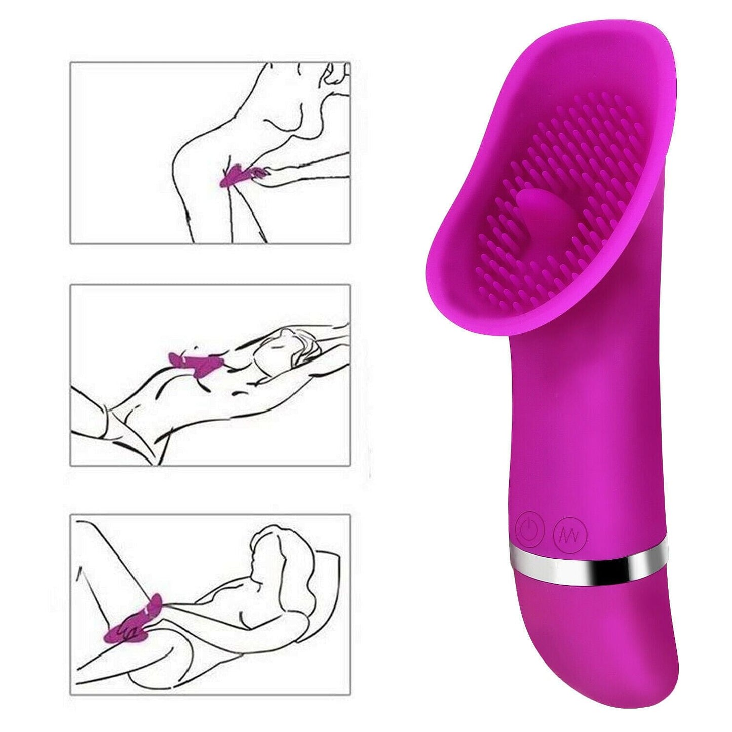 Tongue Vibrator Masturbator Clitoris Oral Vagina Licking Dildo 30 Mode Sex Toys - Yourlovelychoices