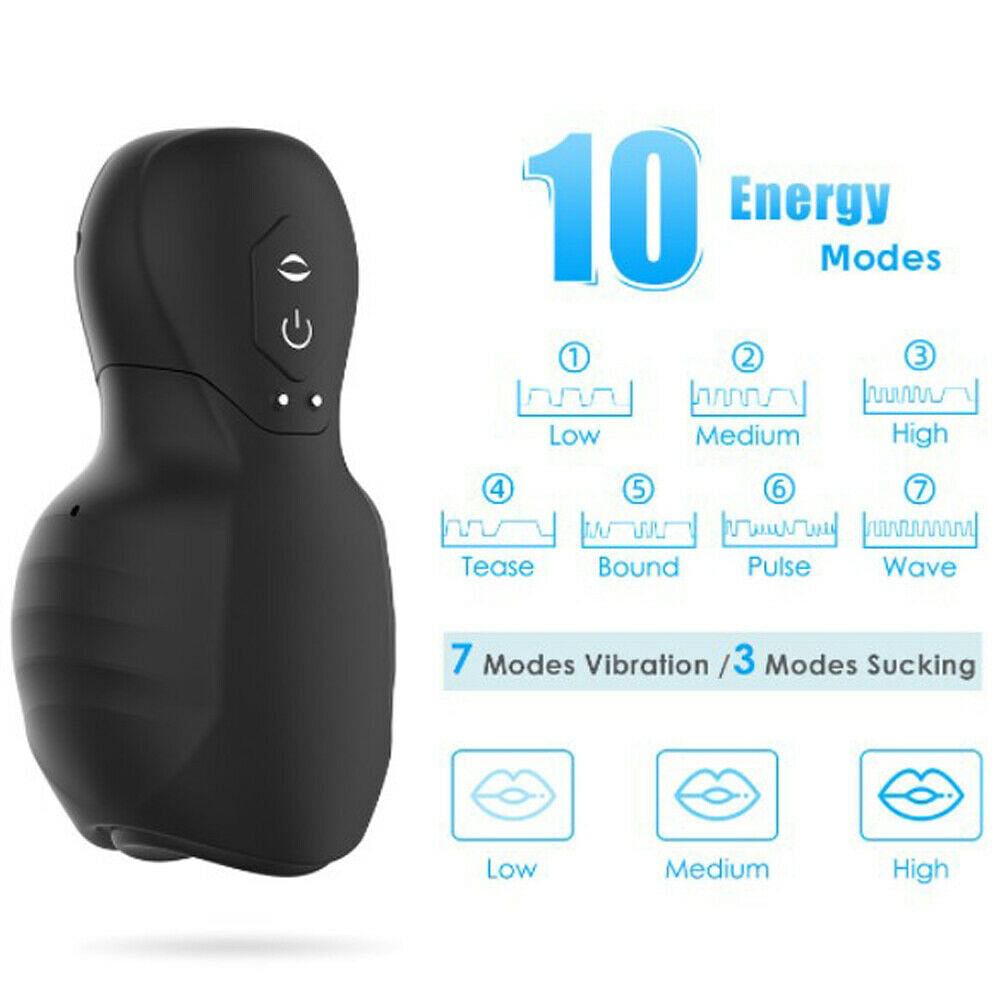 Men Penis Vibrator Trainer Male Masturbators Stroker Cup Glans Massager Sex Toys - Yourlovelychoices