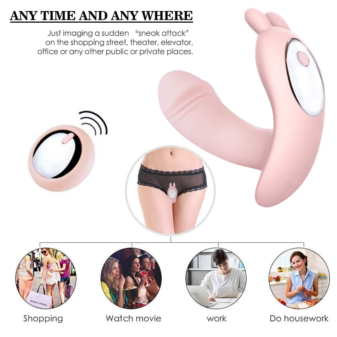 Wireless Wearable Dildo G-Spot Remote Control Vibrator Adult Sex Toys For Women - secretera