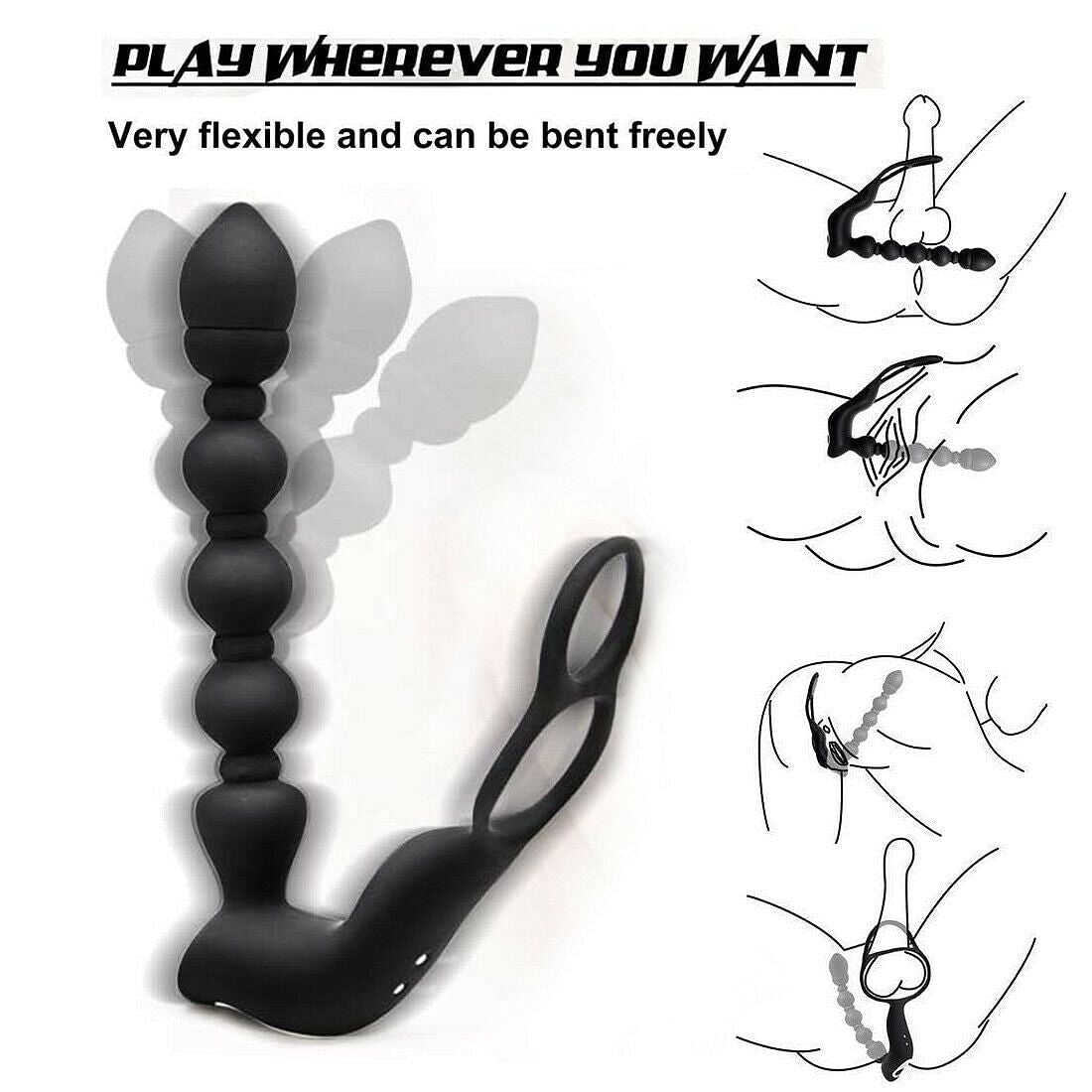 Vibrating Prostate Massager 10 Speed Anal Beads Dildo Vibrator Adults Sex Toys - Yourlovelychoices