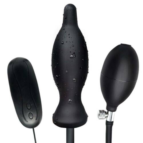 Vibrating 10 Speed Inflatable Anal Butt Plug Vibrator Dildo G-spot Massager Sex - Yourlovelychoices