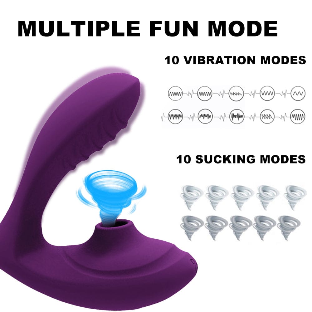 Women Clitoral Suction Stimulator Sucker Vibrator Sex Toys G-Spot Massage Purple - secretera