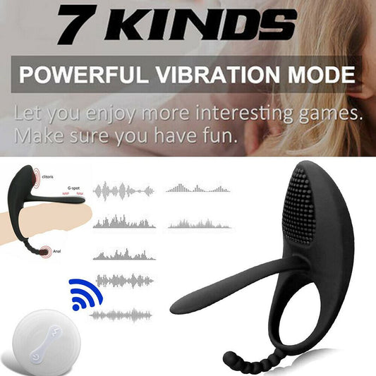 7 Vibrating Cock Ring Clitoris Penis Stimulator Vibrator Sex Toy Couples Love - Yourlovelychoices