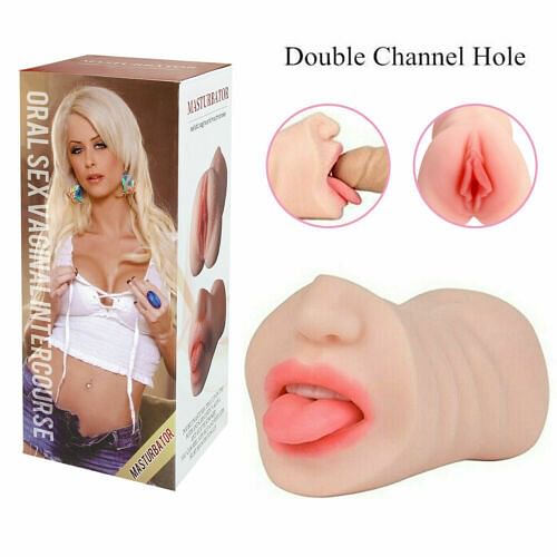 Male Masturbator Cup Double Sided Pussy Vagina Blow Job Oral Sex Toys - yourlovelychoices