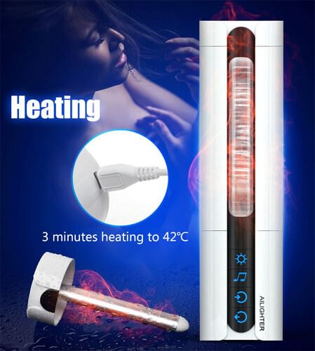 Male Masturbator Automatic Heating Vibration Intelligent Sucking Masturbation Cup LED Handsfree Men Sex Toys - yourlovelychoices