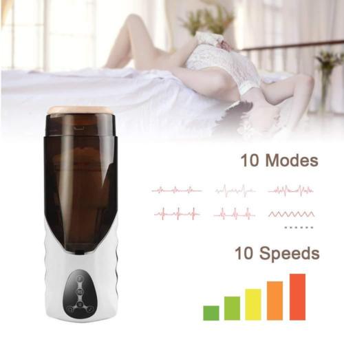 Male Masturbator Automatic Heating up and down Vibration Men Masturbation Cup Sex Toys - yourlovelychoices