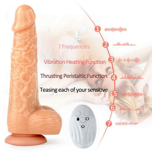 Rechargeable Dildo Realistic Penis Suction Women Sex Toy Wireless Remote - yourlovelychoices