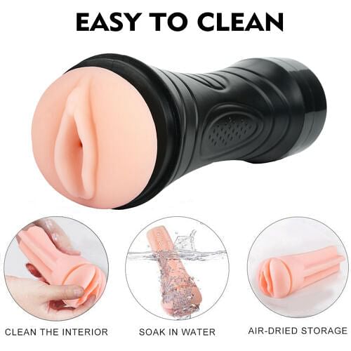 Male Sex Toy Masturbation Cup Silicone Vibrating Vagina Pussy - yourlovelychoices