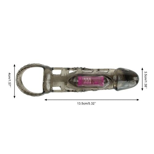 Vibrating Penis Enhancing Sleeve Cock Ring Delay Aid Clit Sex Toys Vibrator - yourlovelychoices