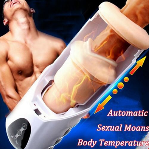 Male Masturbator Automatic Heating up and down Vibration Men Masturbation Cup Sex Toys - yourlovelychoices