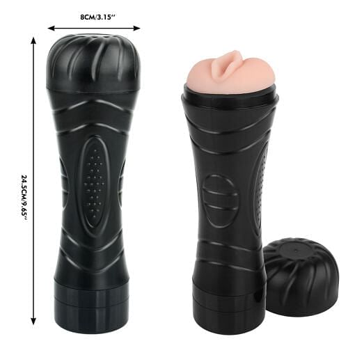 Male Sex Toy Masturbation Cup Silicone Vibrating Vagina Pussy - yourlovelychoices