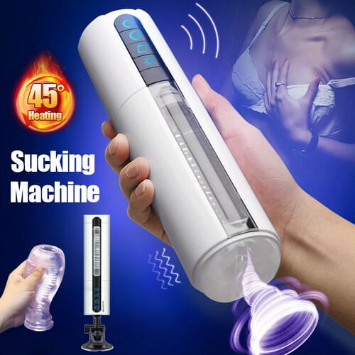 Male Masturbator Automatic Heating Vibration Intelligent Sucking Masturbation Cup LED Handsfree Men Sex Toys - yourlovelychoices